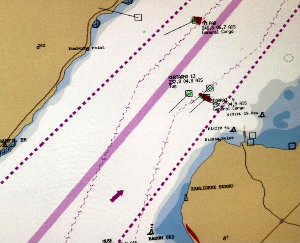 Çanakkale Boğazı\'nda arızalanan gemi, Karanlık Liman bölgesine demirletildi