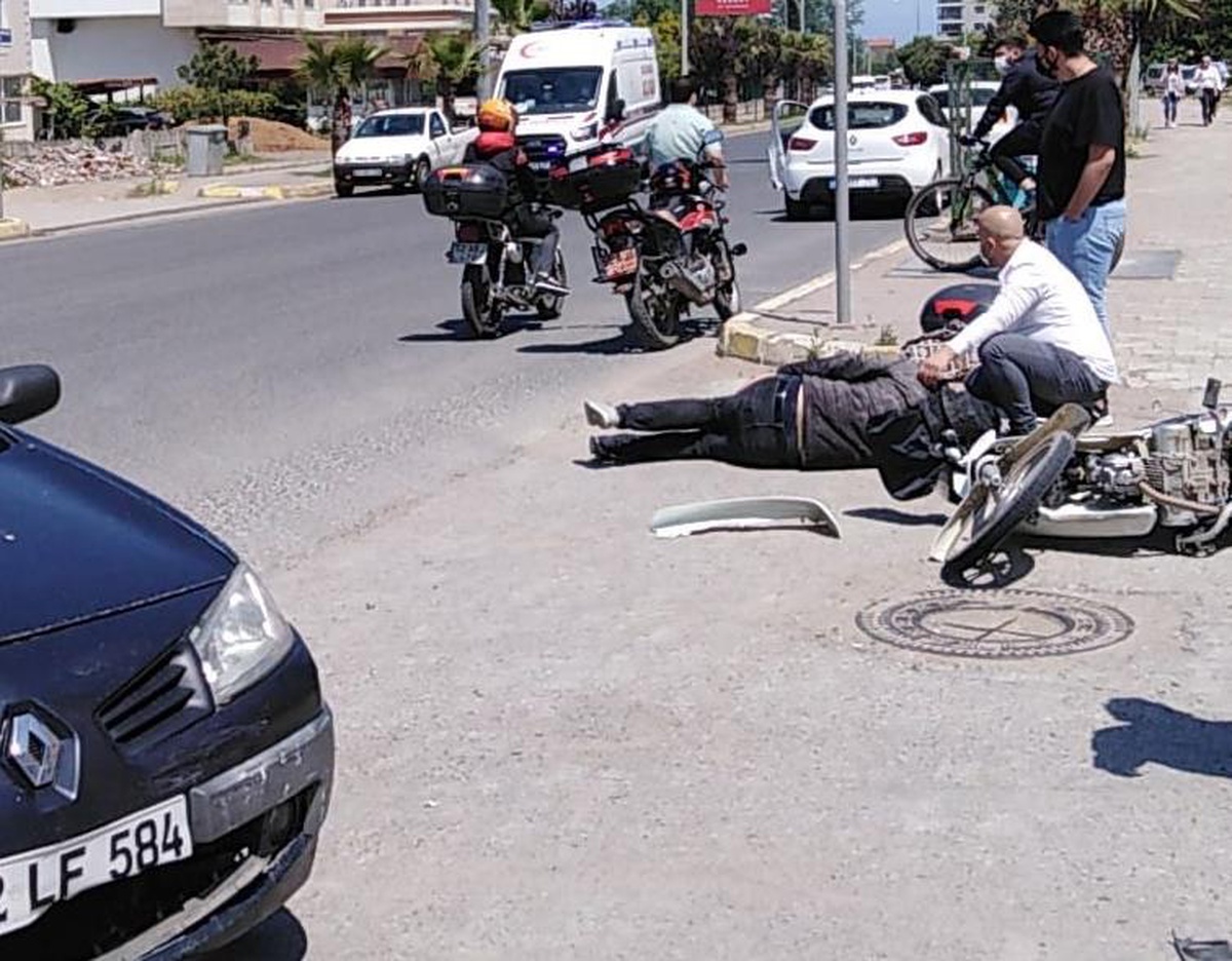 Ordu\'da otomobil ile motosiklet çarpıştı: 1 yaralı