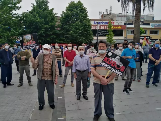 İsrail'in Filistinlilere yönelik saldırıları Kocaeli'de protesto edildi