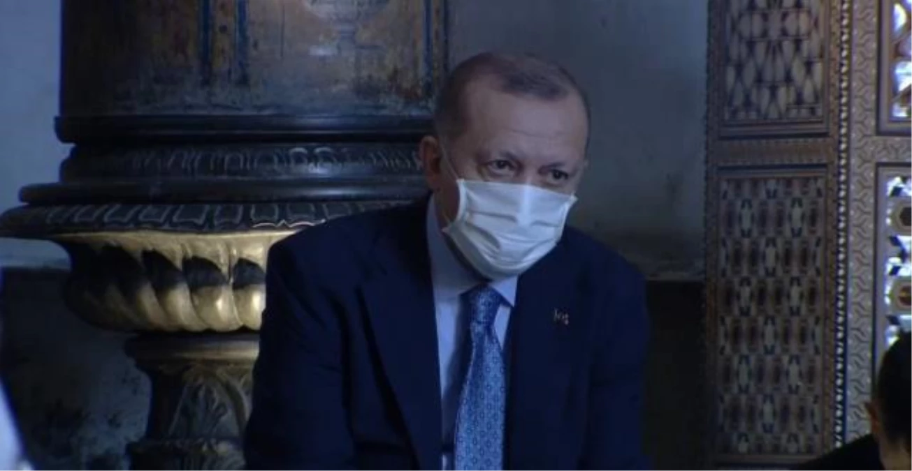 Ayasofya Camii\'nde Cumhurbaşkanı Erdoğan, Kuran\'ı Kerim okudu