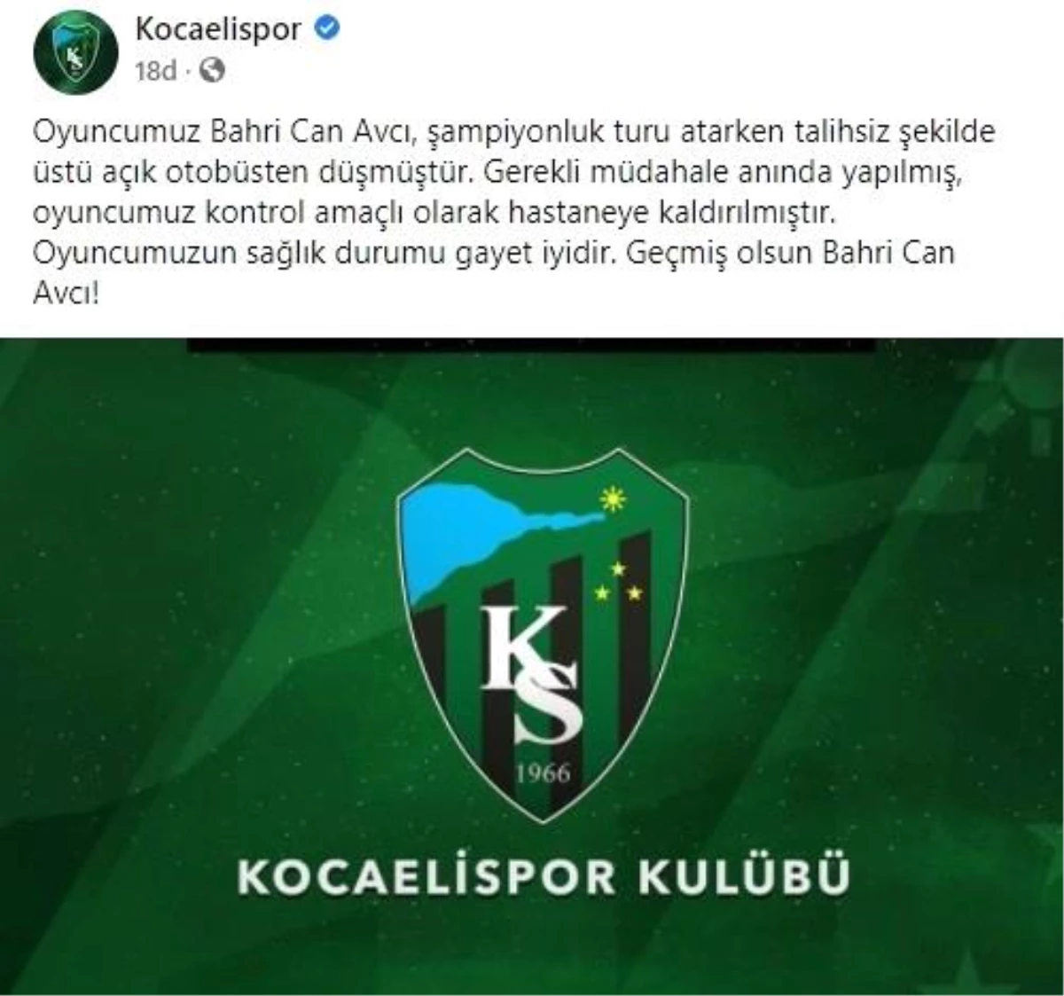 Kocaelispor şampiyonluk turunda iki futbolcu yaralandı: Futbolcu otobüsten böyle düştü