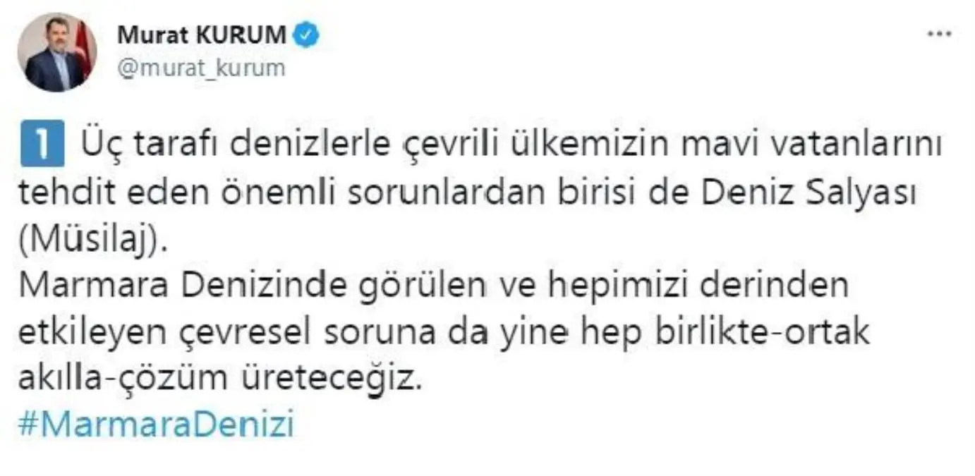 Son dakika haberleri | Bakan Kurum: 300 kişilik ekibimizle Marmara Denizi\'nde 91 noktayı denetliyoruz