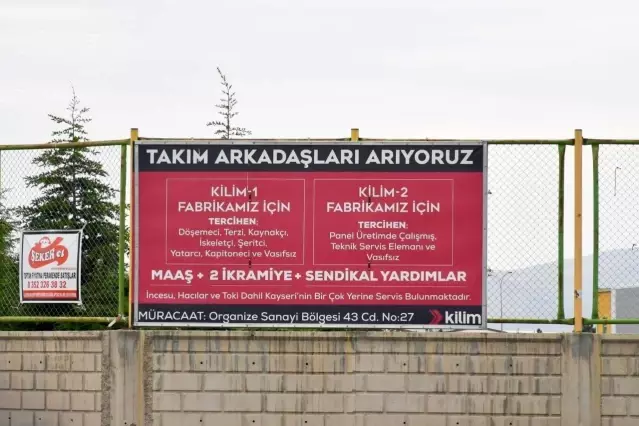 nursacan kayseri osb de pek cok fabrika eleman ariyor