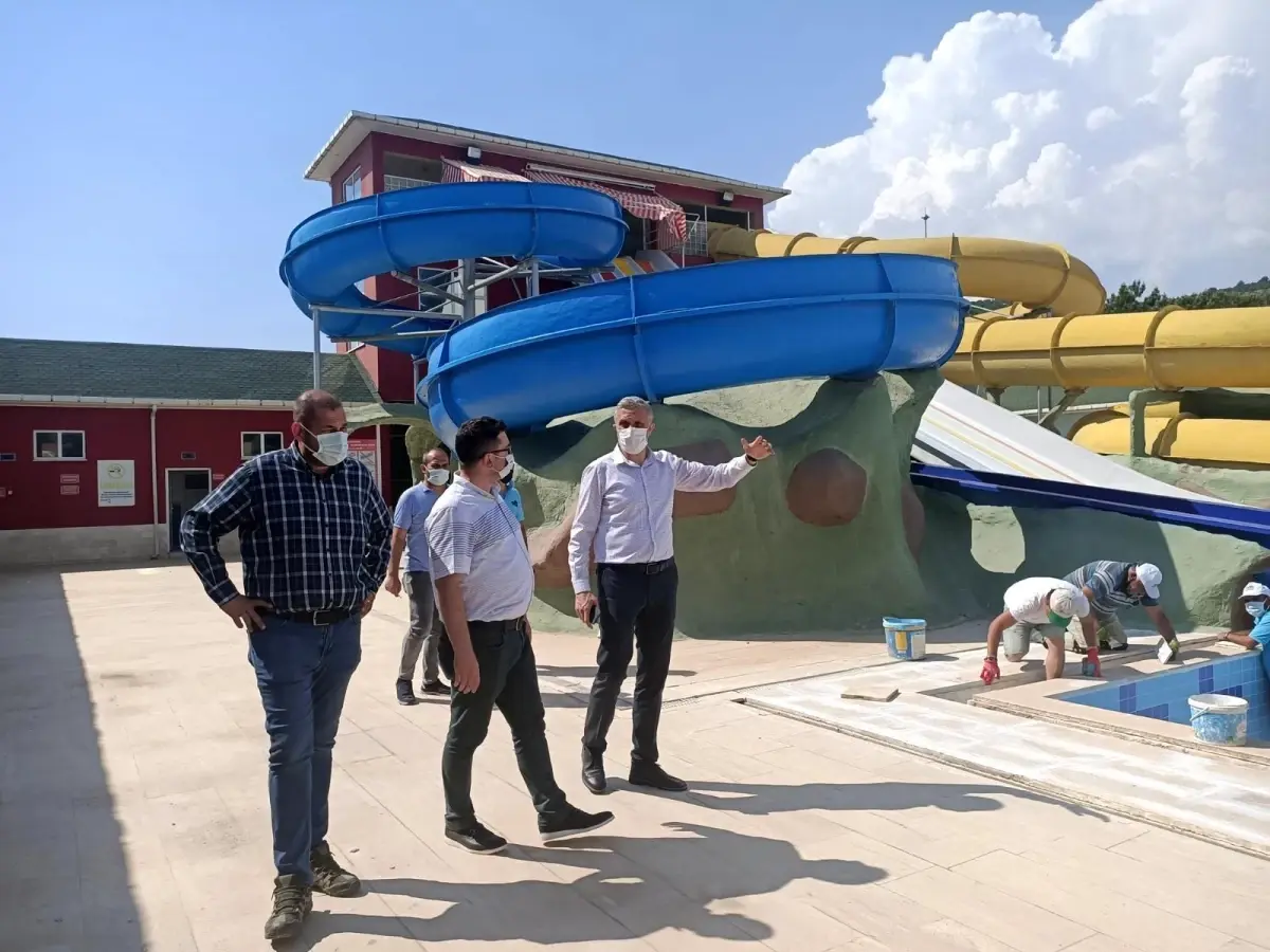 Termal Aquapark\'ta yaz sezonu bakım çalışması