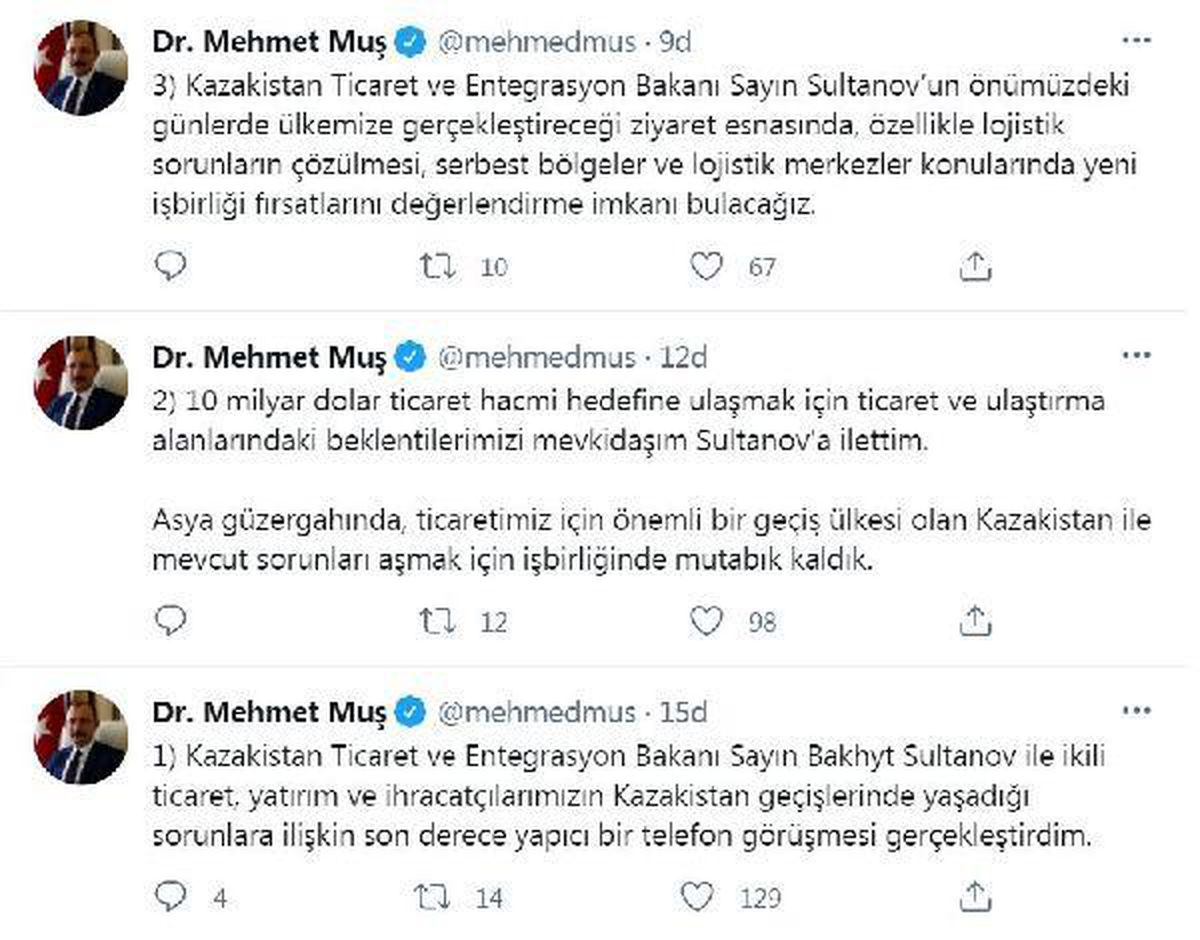 Son dakika! Bakan Muş: Kazakistan ile iş birliğinde mutabık kaldık