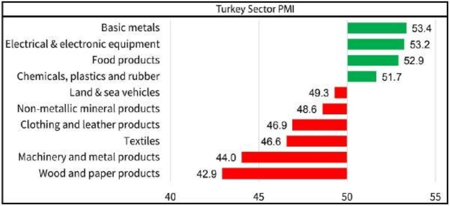 ISO Turkey Sector PMI-Seven of 10 sectors\' output fell in May
