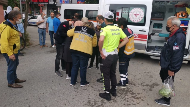 Kocaeli'de otomobilin çarptığı kadın yaralandı