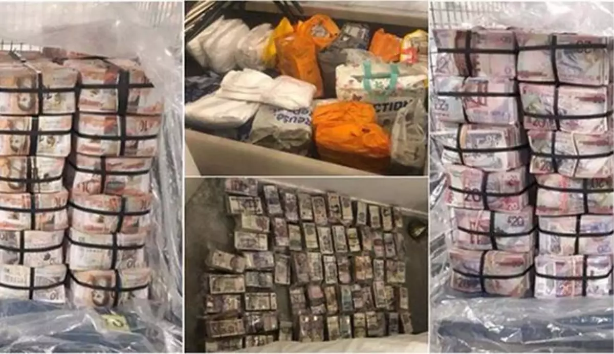 Baskın yapan polisler hayrete düştü! Evden balyalar halinde 7 milyon 660 bin dolar çıktı