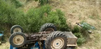 Germencik'te devrilen traktörün sürücüsü yaralandı