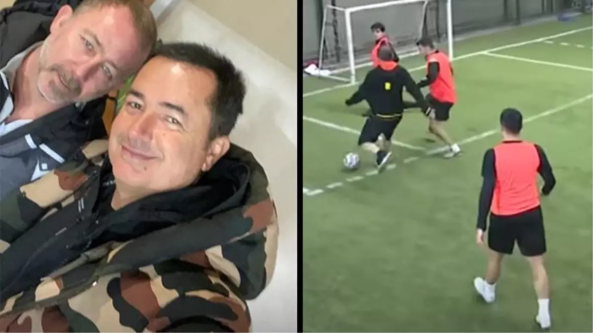 Sergen Yalçın halı sahada Acun Ilıcalı ile takım arkadaşı oldu, resital sundu