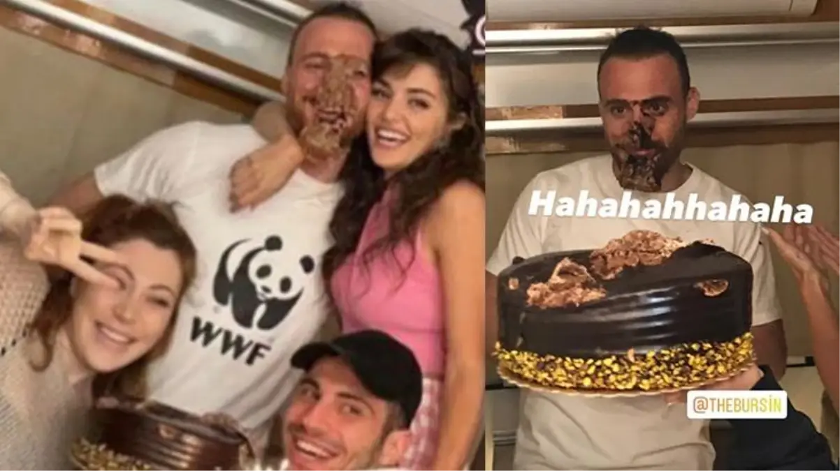 Hande Erçel\'den sevgilisine pastalı sürpriz