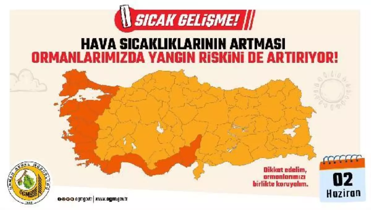 Orman yangınlarında Ege ve Akdeniz için kırmızı alarm