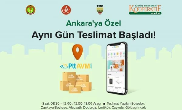 PttAVM.com, Ankara'nın 5 bölgesinde aynı gün teslimata başladı