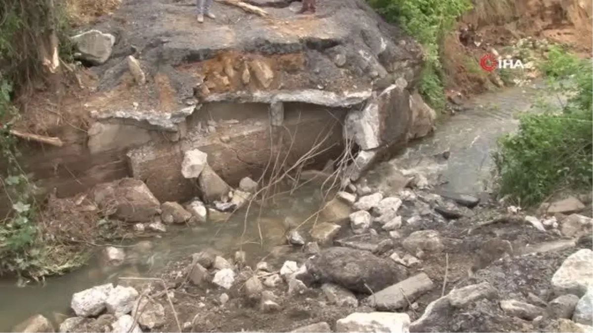 Sarıyer\'de çöken köprünün onarım çalışmalarına başlandı