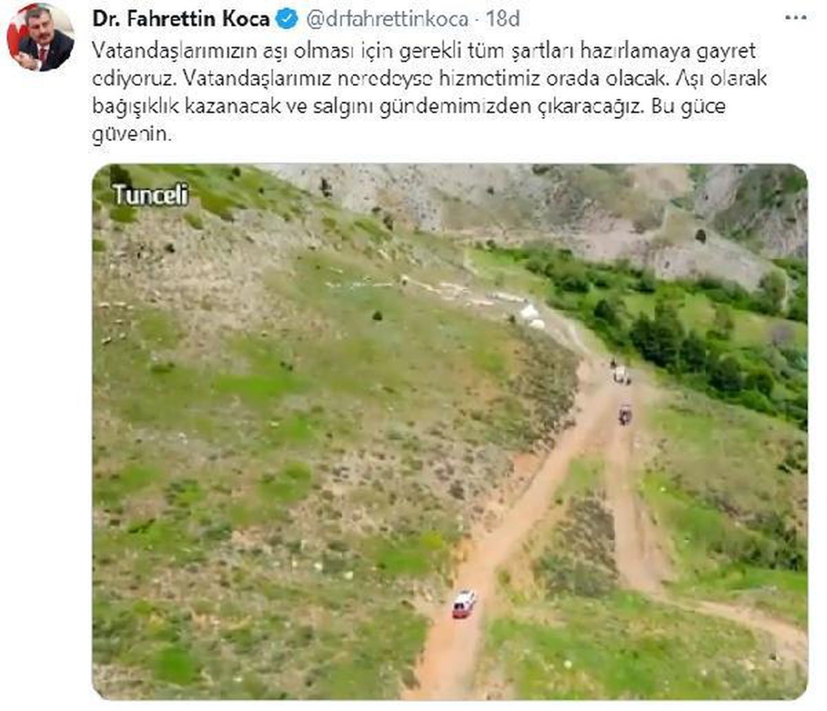 Son dakika haberi: Bakan Koca, DHA\'nın görüntüleriyle aşı timlerinin fedakarlığını paylaştı