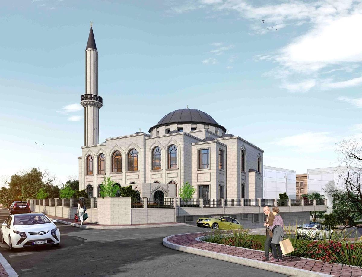 Küfeki taşından yapılacak olan Medine Camii\'nin temeli atıldı