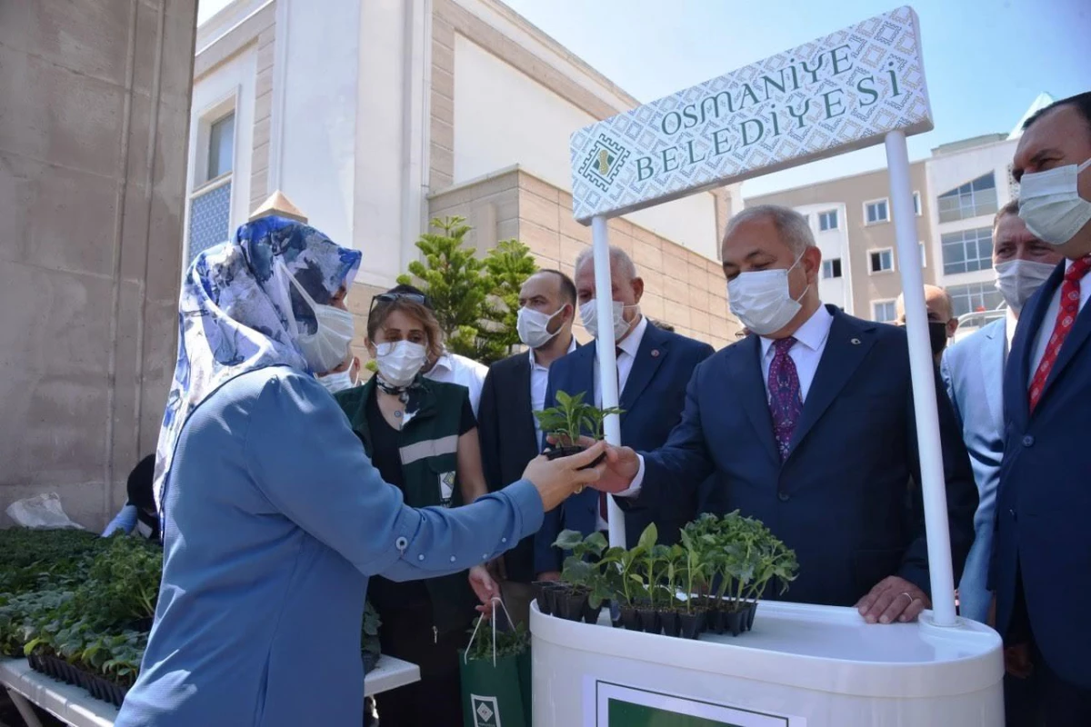 Osmaniye Belediyesi, \'Pandemide bir destek daha\' sloganıyla fide dağıtımına başladı