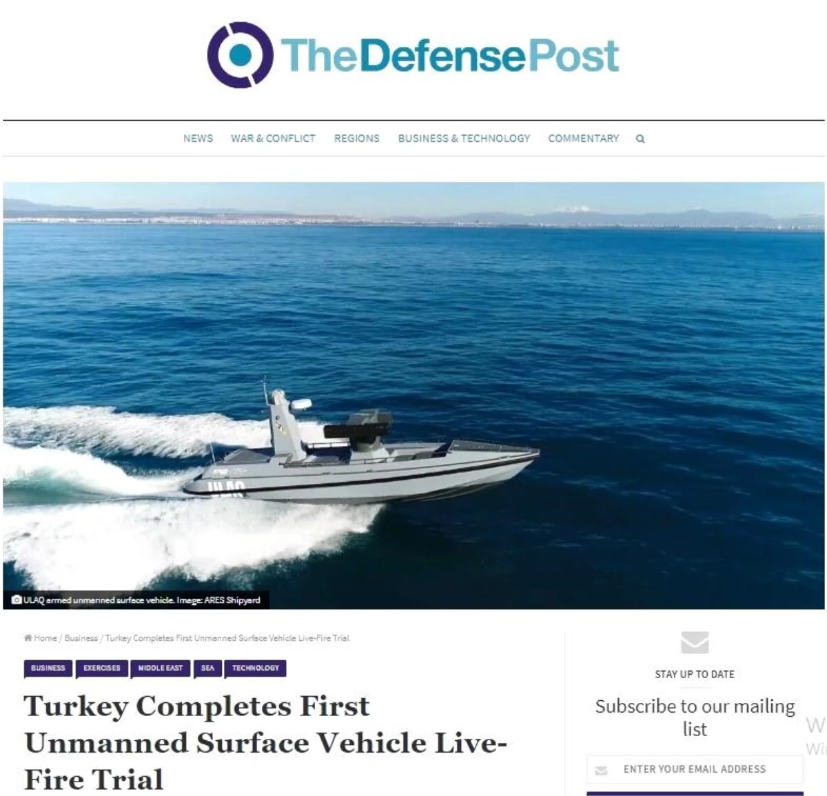 Türkiye\'nin ilk muharip insansız deniz aracı ABD basınında