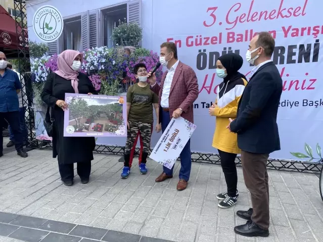 Balkonunu çiçek bahçesine çeviren kanser hastası, yarışmada 1'inci oldu