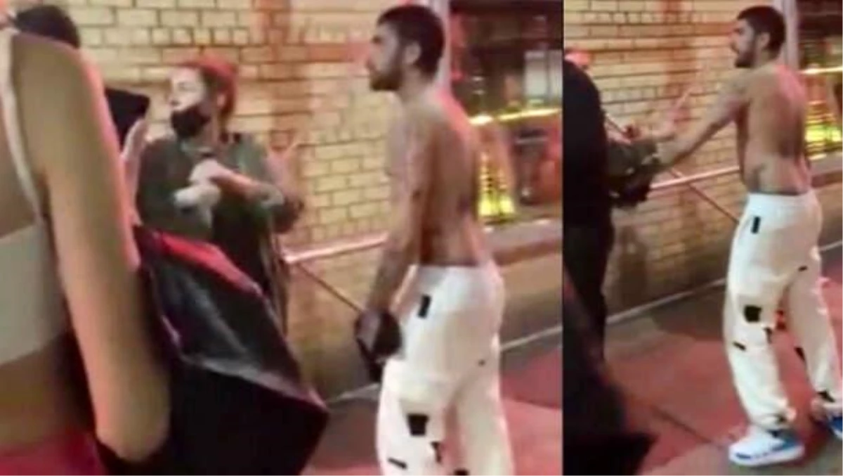 Öfkeden deliye dönene Zayn Malik, bar kapısında üstsüz kavga etti