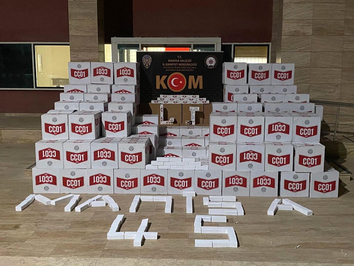 Manisa\'da 5 milyon 270 bin adet bandrolsüz makaron ele geçirildi