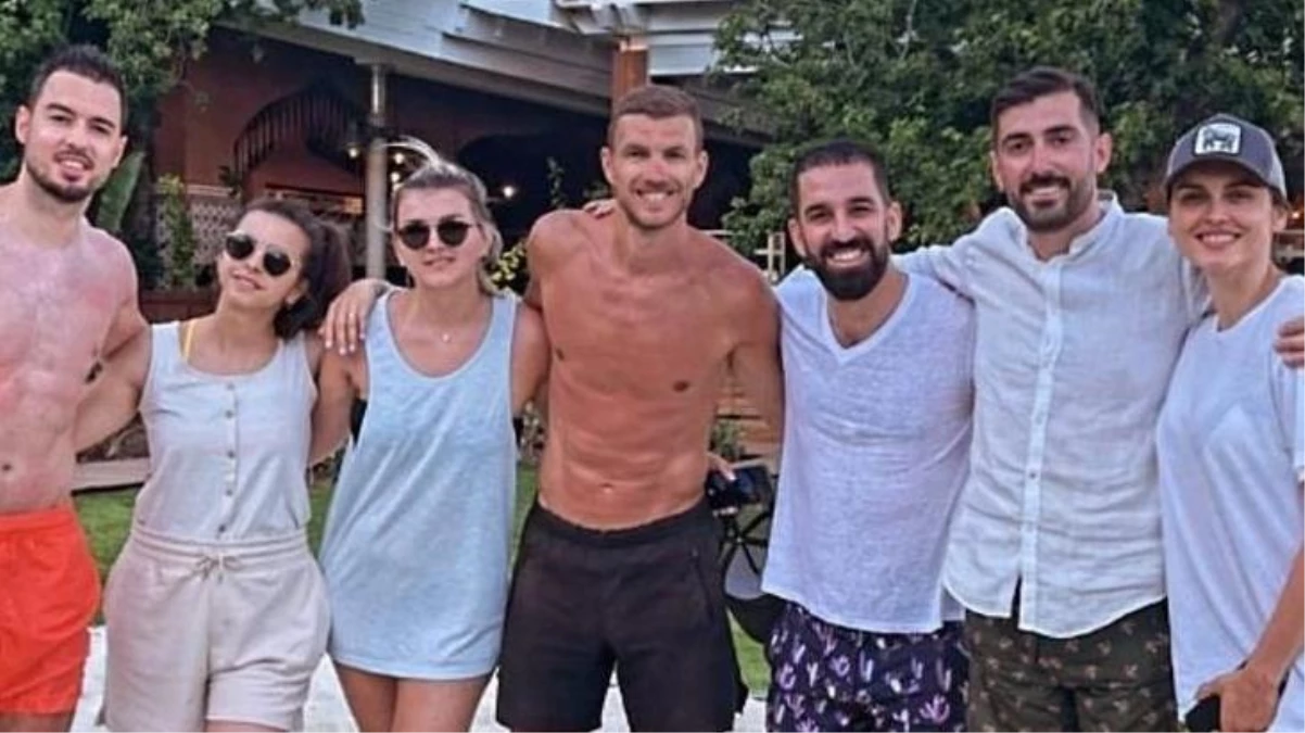 Dünyaca ünlü golcü Edin Dzeko ve Arda Turan, Marmaris\'te buluştu