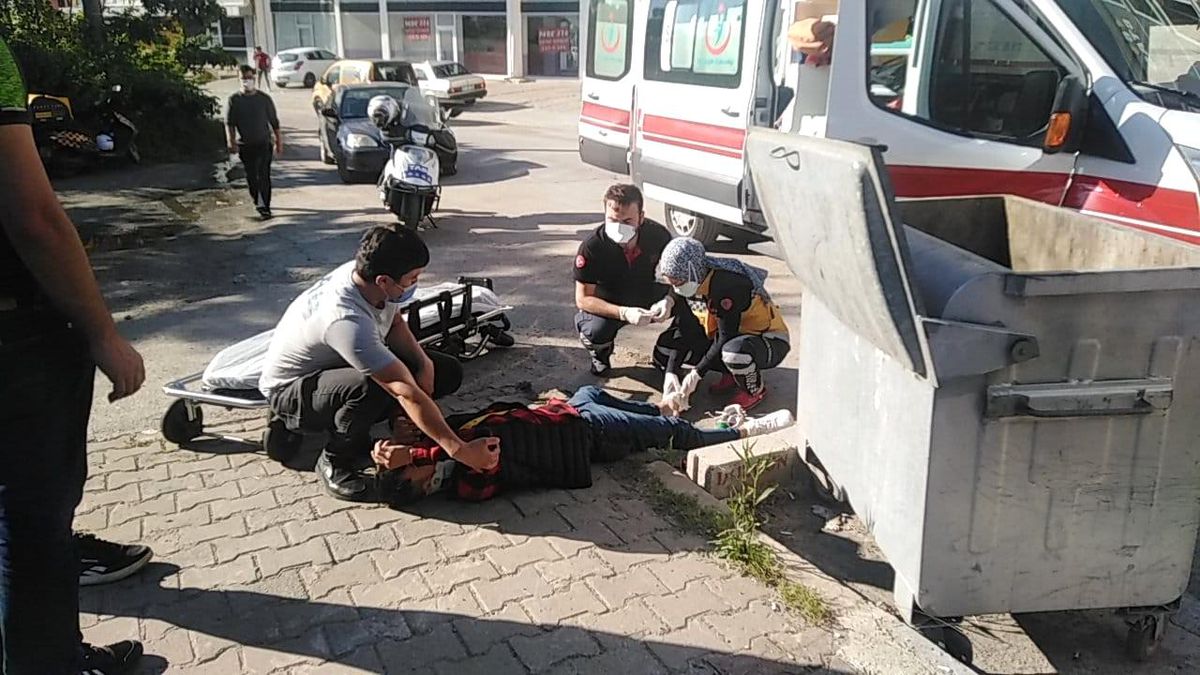 Direksiyon hakimiyetini kaybeden kurye yaralandı