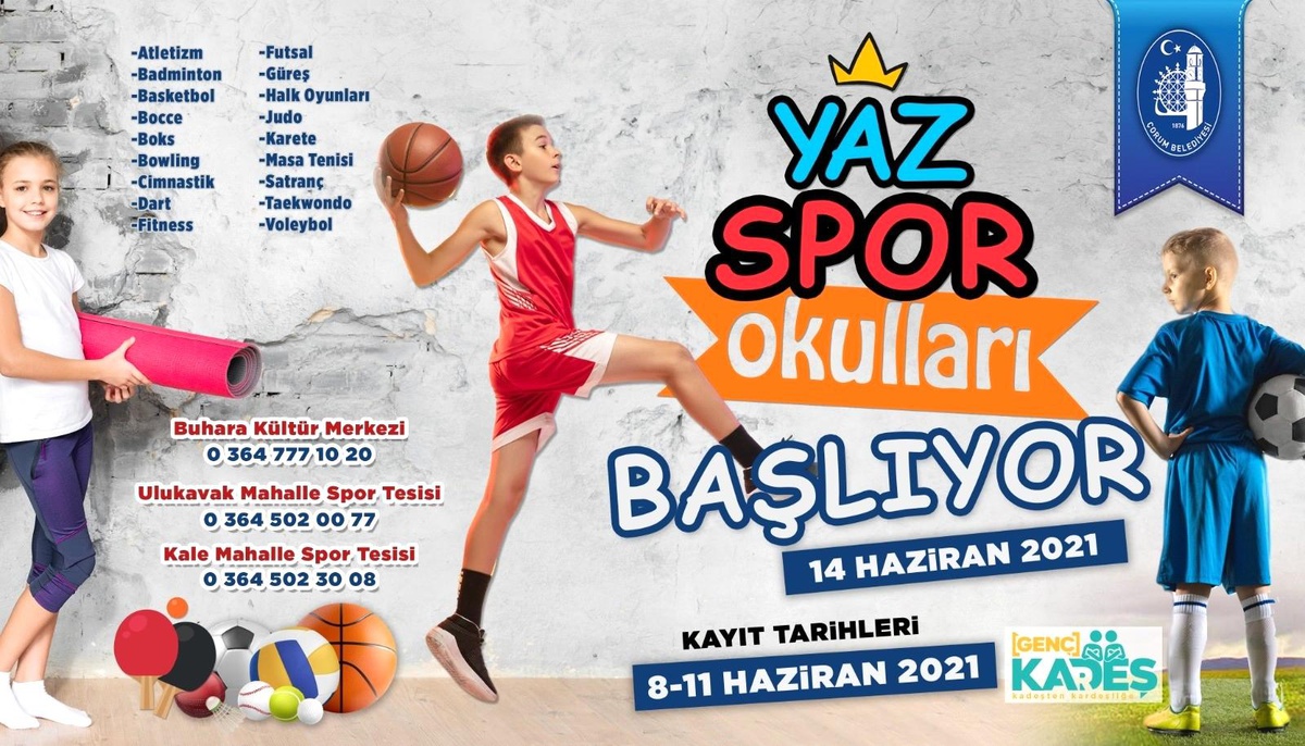 Çorum\'da yaz spor okulları 14 Haziran\'da açılacak