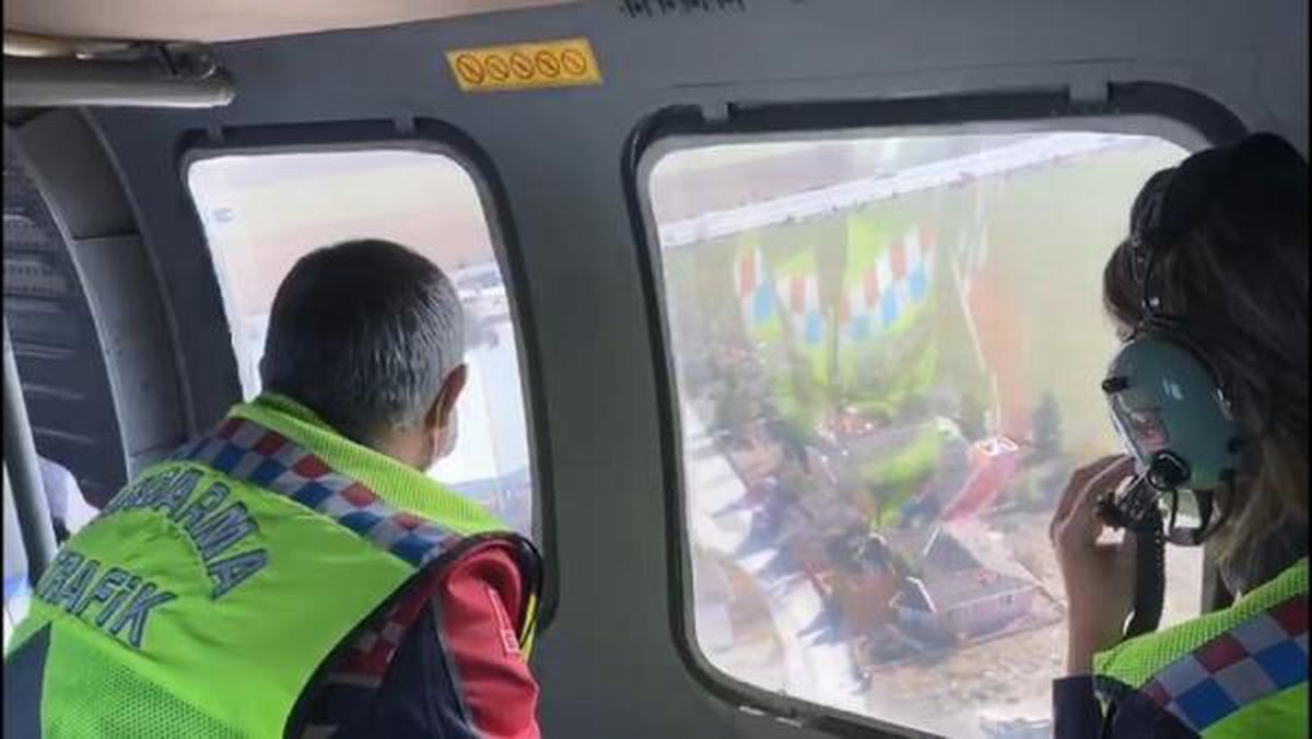 Eskişehir\'de helikopter destekli denetimde 21 sürücüye ceza