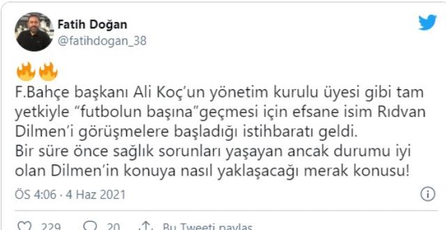 Fenerbahçe'de futbol direktörlüğüne efsane isim geliyor! Ali Koç, Rıdvan Dilmen'e teklif götürdü