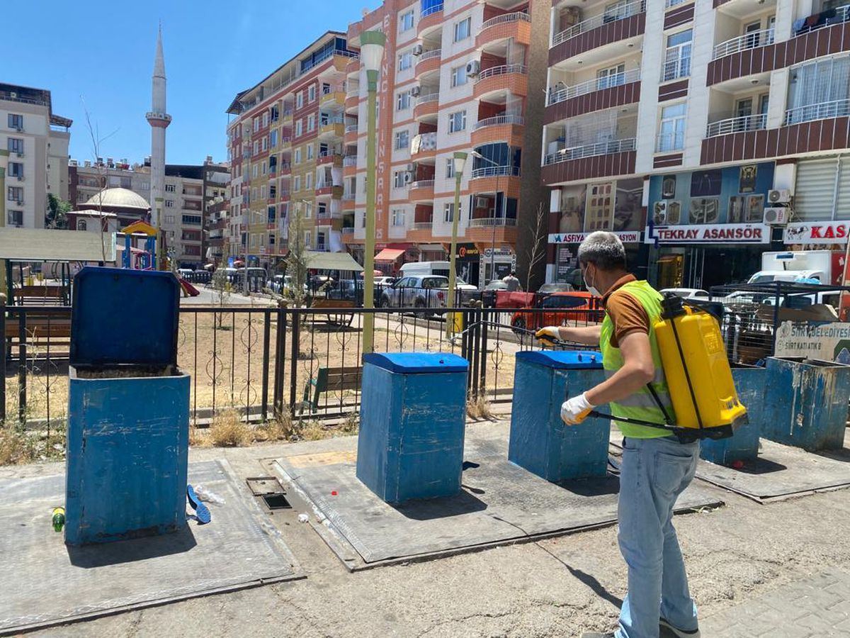 Siirt Belediyesinin haşereyle mücadele çalışmaları sürüyor