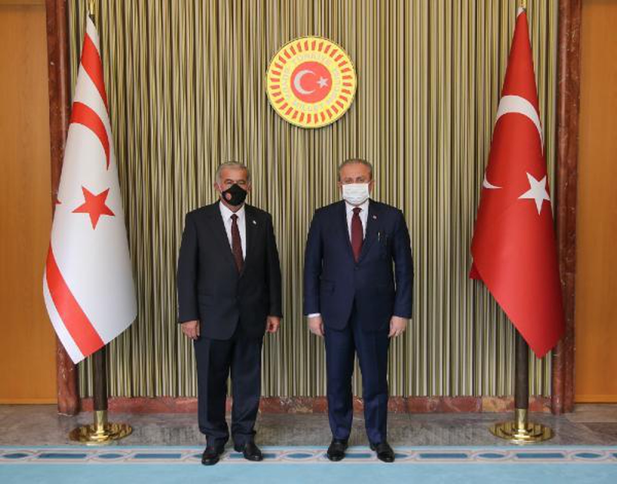 TBMM Başkanı Şentop, KKTC Cumhuriyet Meclisi Başkanı ile görüştü