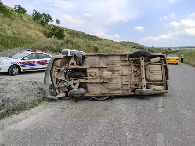 Tekirdağ'da otomobil devrildi: 1 yaralı