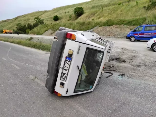 Tekirdağ'da otomobil devrildi: 1 yaralı