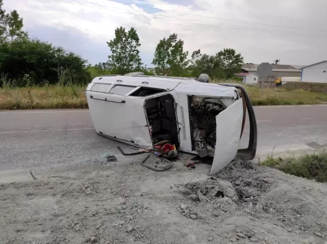 Tekirdağ'da otomobil devrildi: 1 yaralı