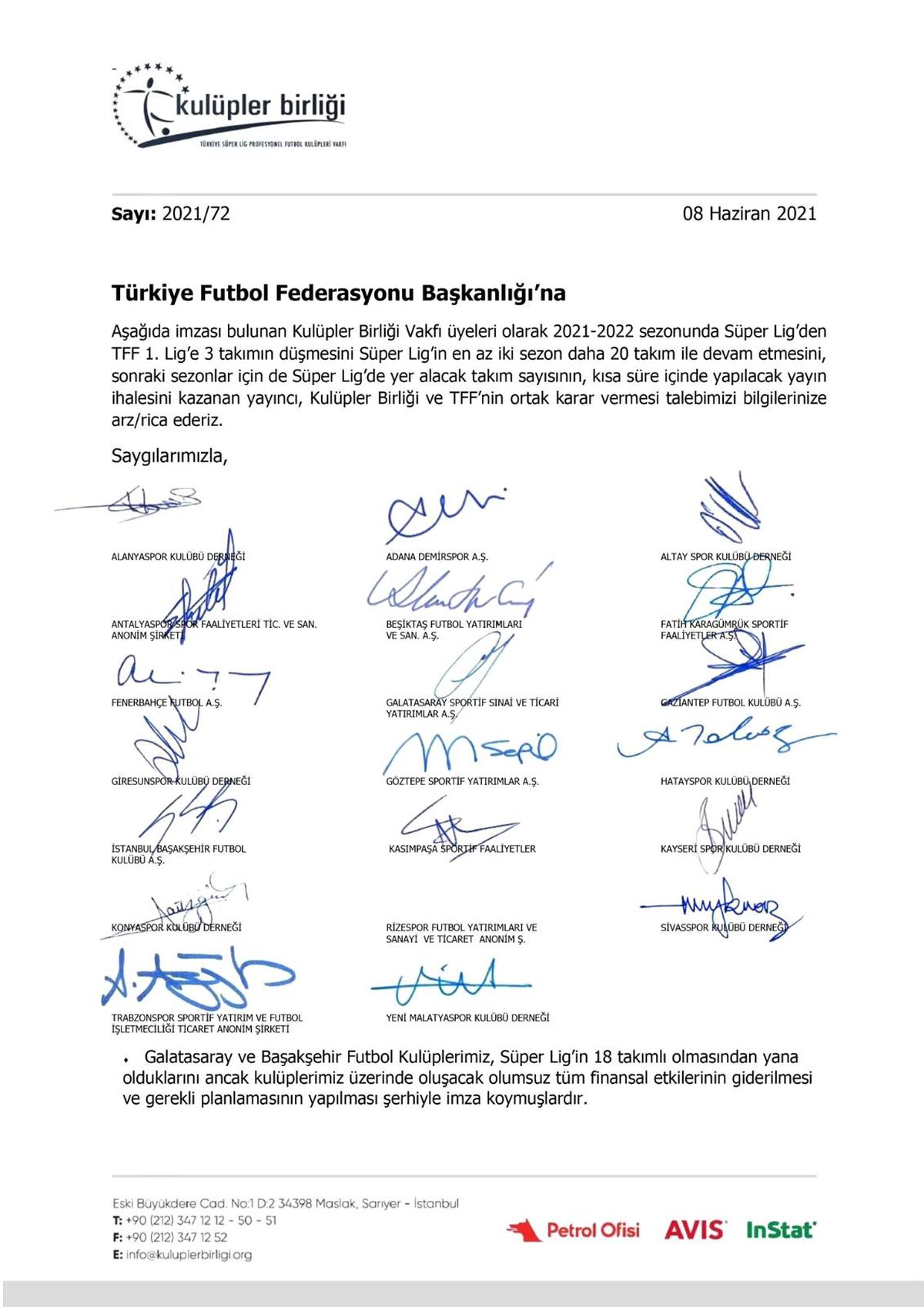 Kulüpler Birliği Vakfından TFF\'ye 20 takım başvurusu