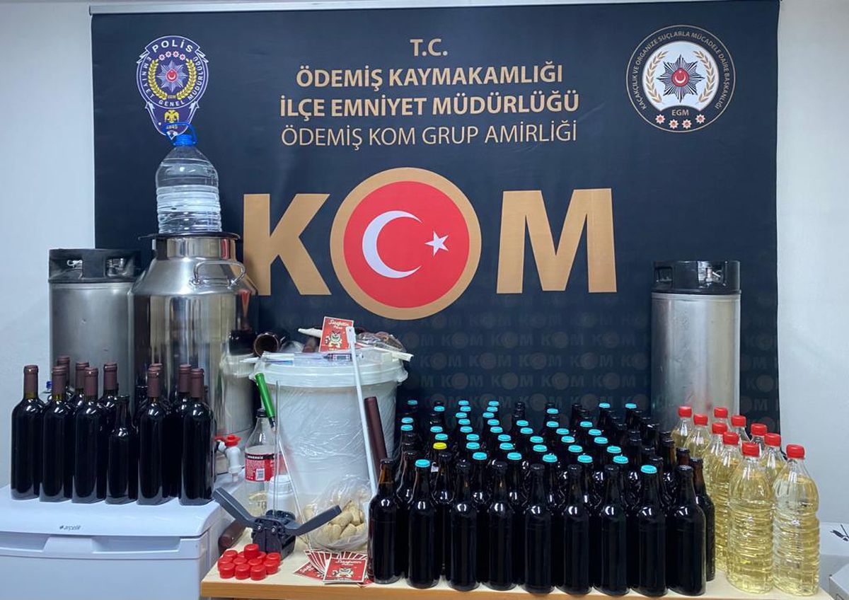 Ödemiş\'te düzenlenen sahte içki operasyonunda 1 kişi yakalandı