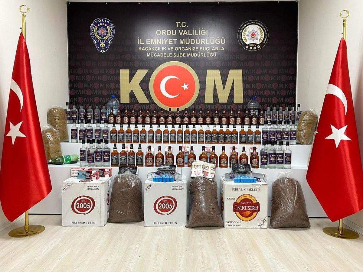 Ordu\'da kaçak içki imalathanesine baskın