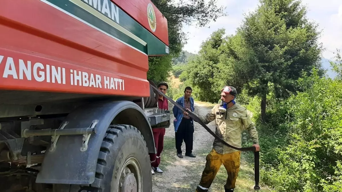 Osmaniye\'de çıkan orman yangını büyümeden söndürüldü