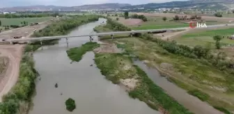 Sular çekildi, bölge hayvanlara otlak oldu