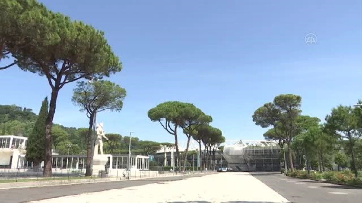 EURO 2020\'nin açılış maçı için Roma Olimpiyat Stadı\'nda son hazırlıklar yapılıyor