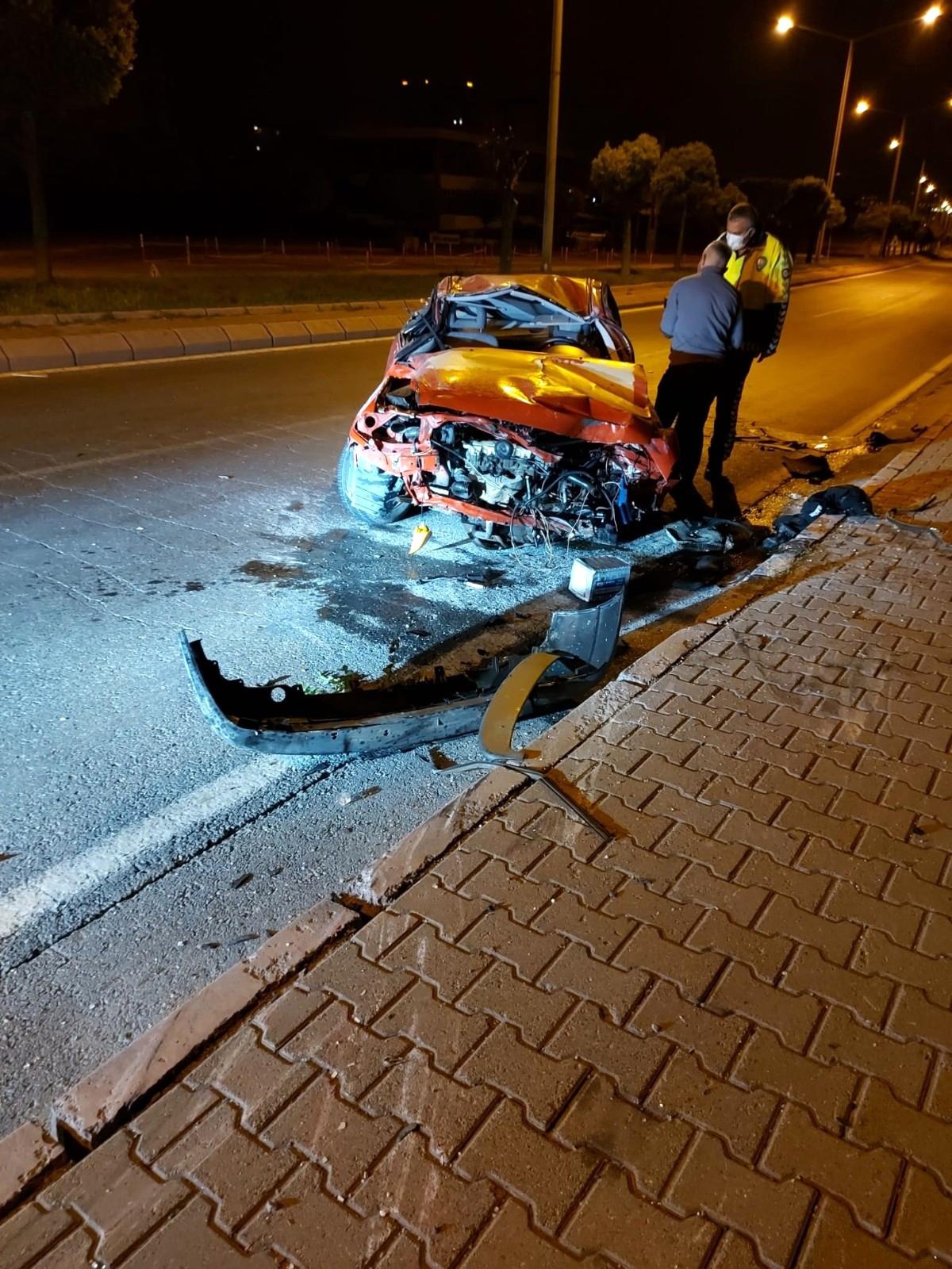 Kontrolden çıkan otomobil takla attı: 1 yaralı