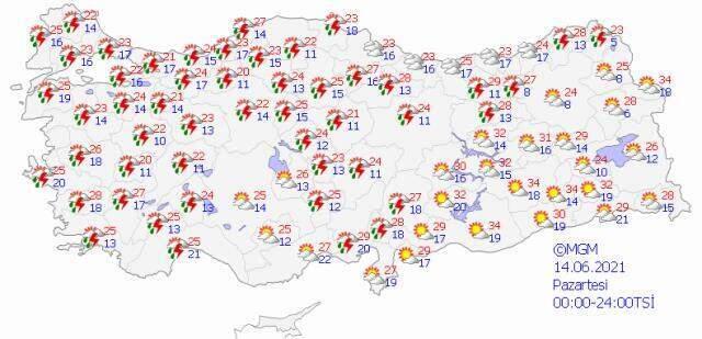 Meteoroloji bölge bölge uyardı! Şemsiyeleri yanınıza almayı unutmayın, sağanak yağış geliyor