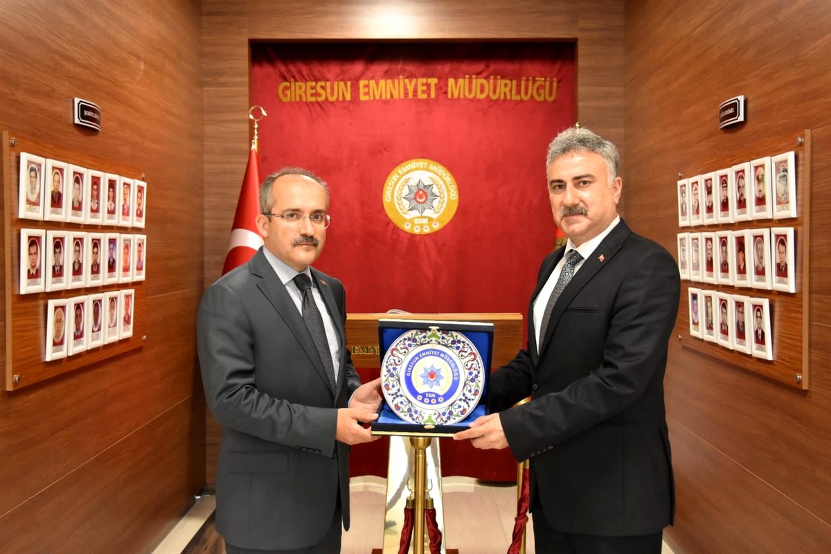 Son dakika haberleri! Tayini çıkan Giresun Cumhuriyet Başsavcısından İl Emniyet Müdürlüğü\'ne veda ziyareti