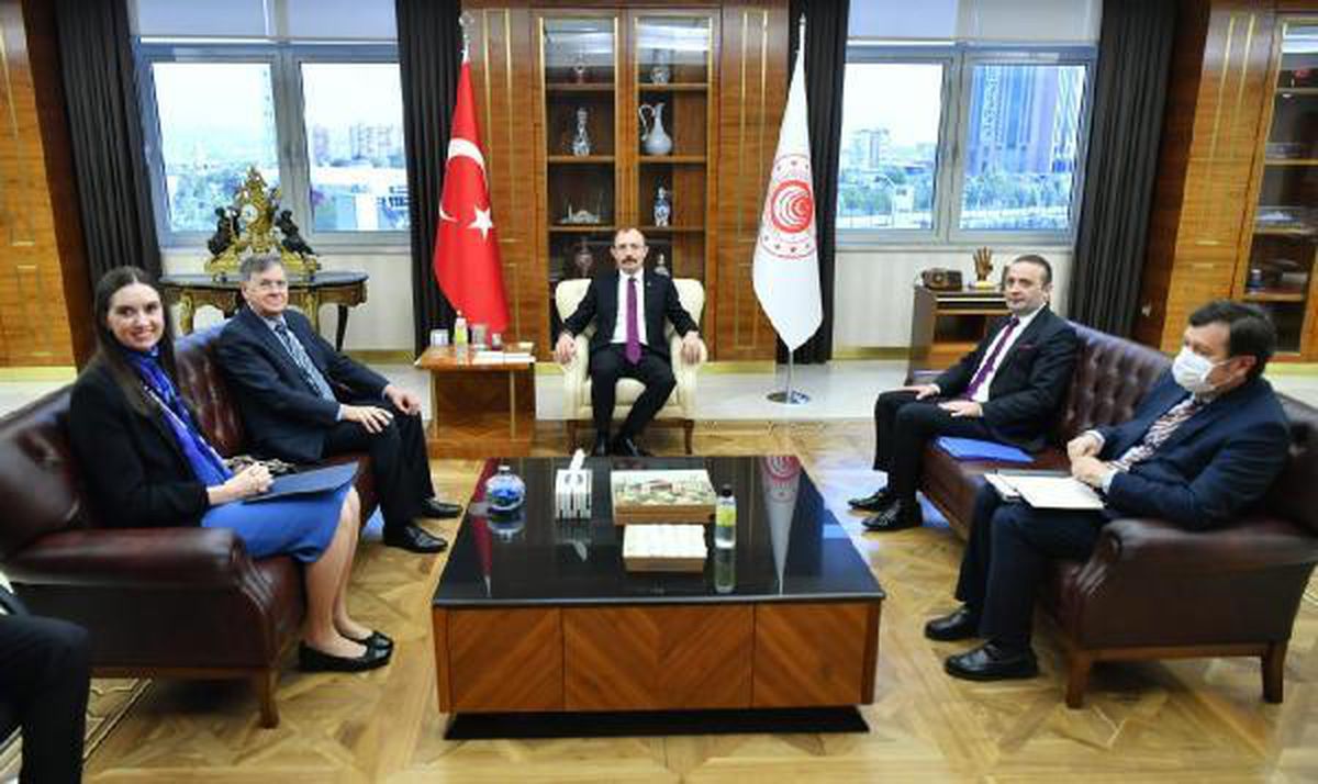 Son dakika haberleri... Ticaret Bakanı Muş, ABD\'nin Ankara Büyükelçisi Satterfield ile görüştü Açıklaması