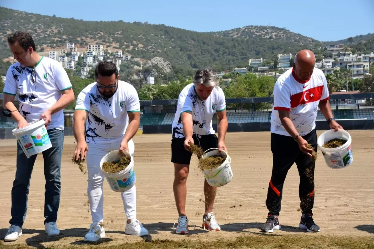 Bodrum İlçe Stadı\'nın zemini doğal çim oluyor