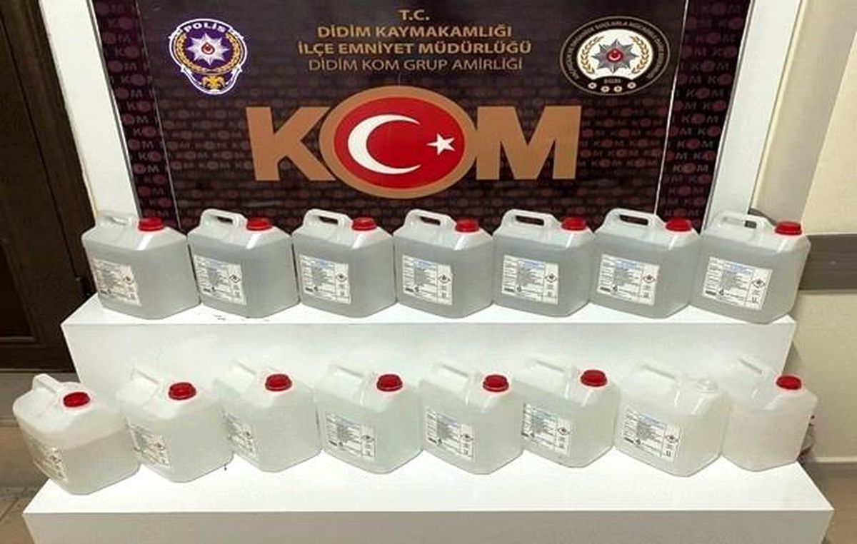 Didim\'de 55 litre etil alkol ele geçirildi