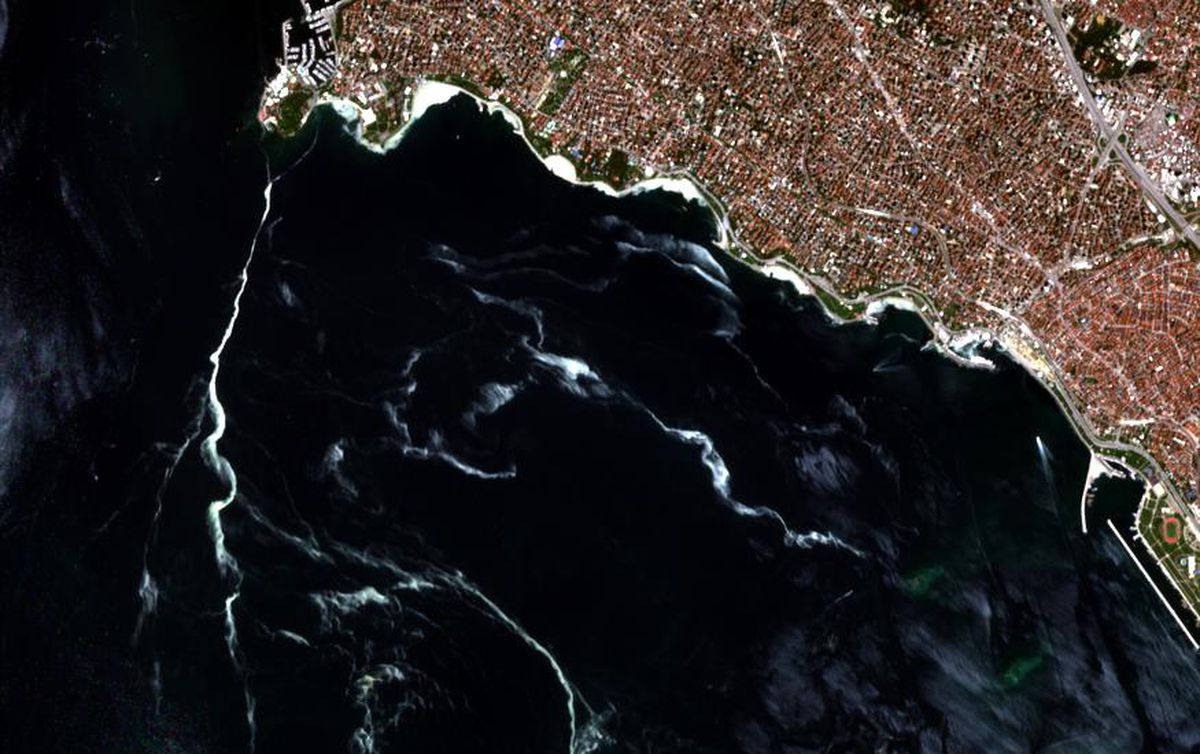 Marmara Denizi\'ndeki müsilaj uzaydan görüntülendi