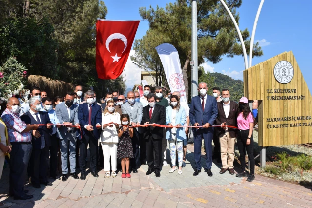 Marmaris İçmeler Halk Plajı hizmete açıldı