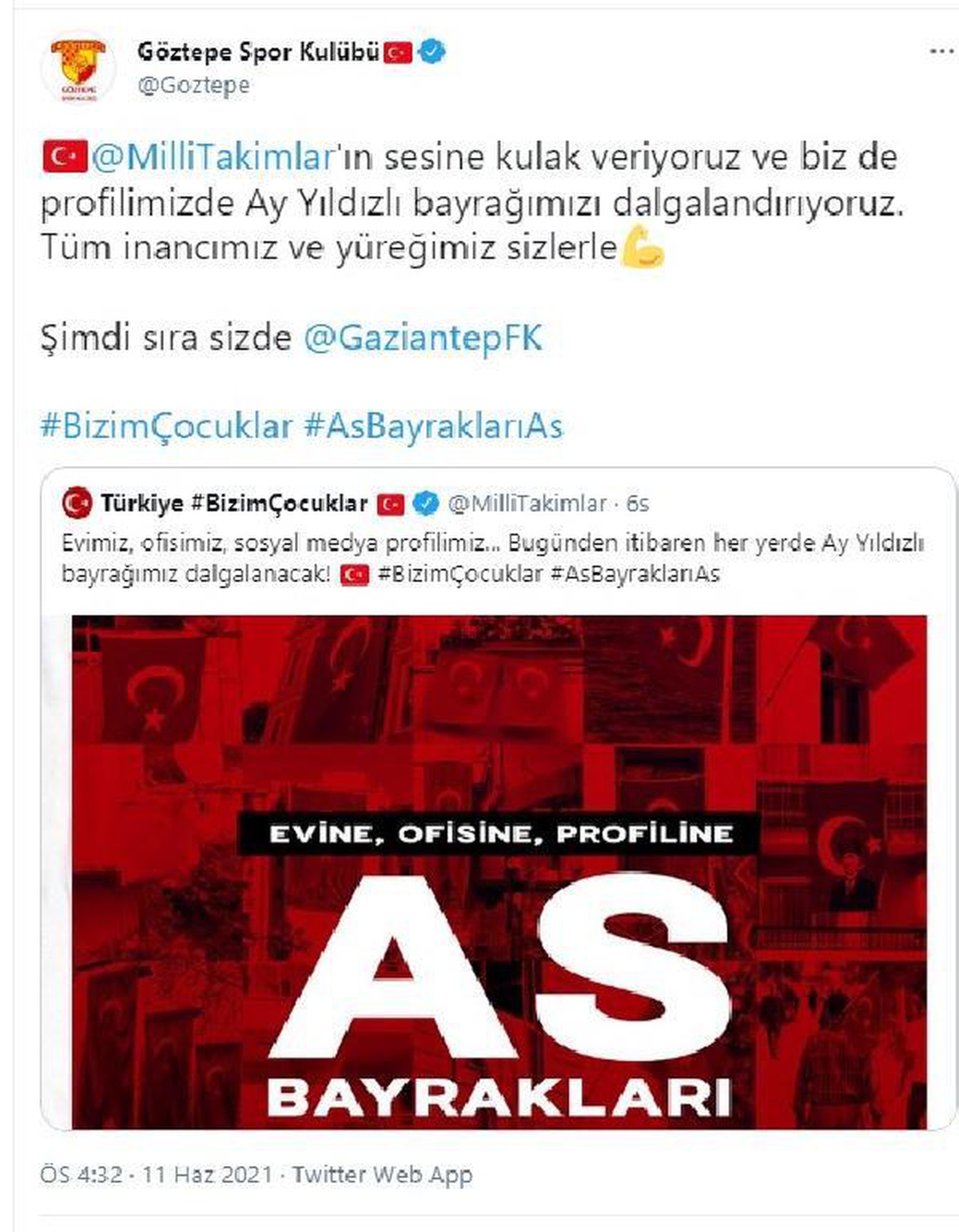 Süper Lig kulüplerinden A Milli Takıma destek